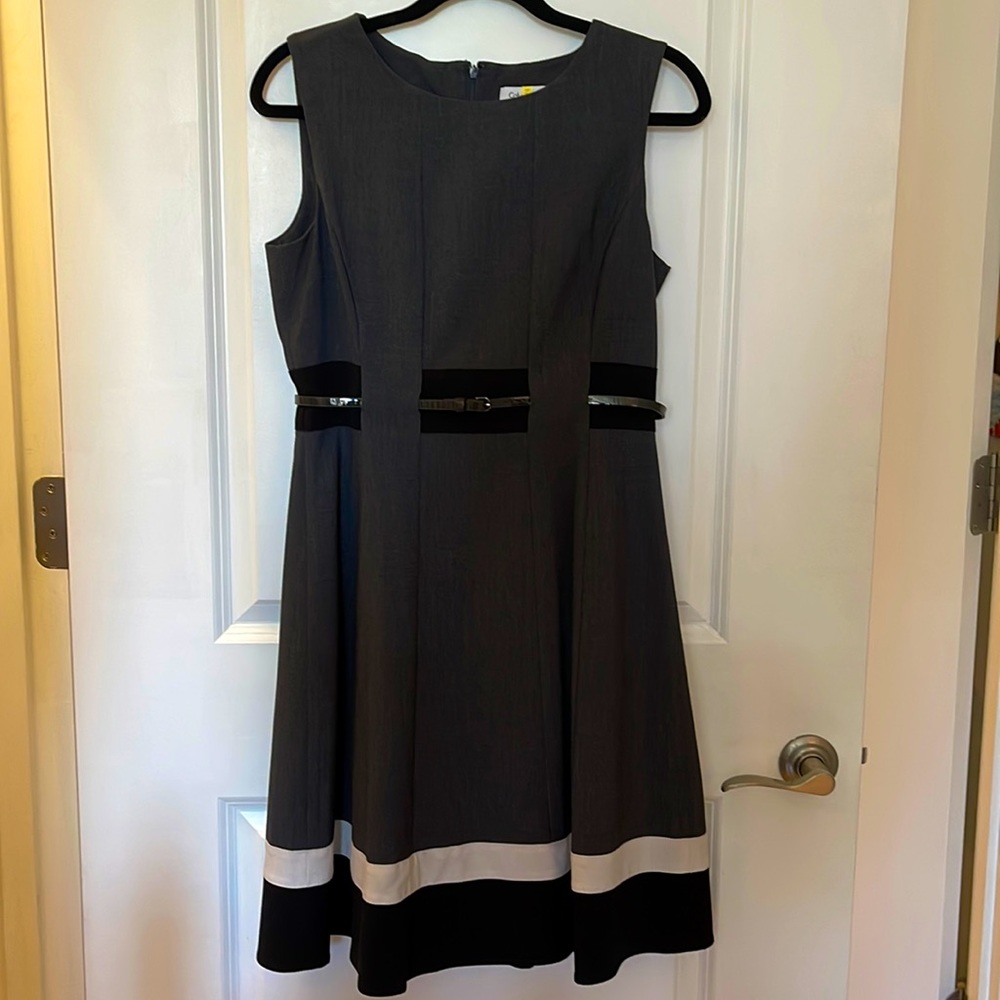 Dark Gray Calvin Klein Work Dress